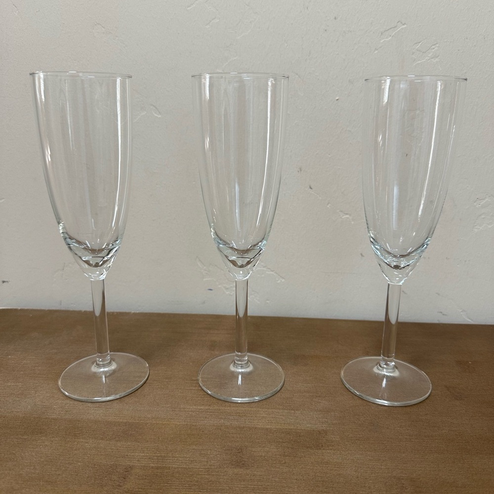 3 Champagne Flutes from Crate and Barrel